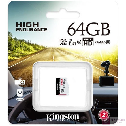 Kingston 64GB SD micro Endurance (SDXC Class 10) (SDCE/64GB) memória kártya