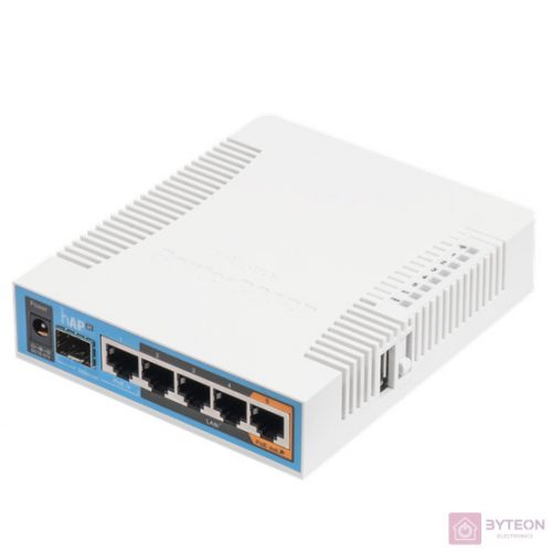 MikroTik hAP ac RB962UiGS-5HacT2HnT L4 128MB 5x GbE LAN 1x GbE SFP Dual-band Vezeték nélküli Router