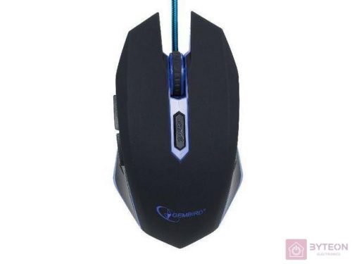 Gembird MUSG-001-B optikai Gamer fekete-kék egér