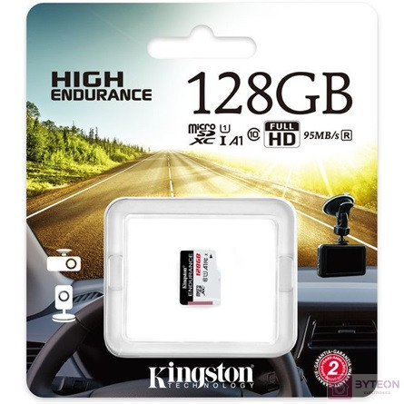 Kingston 128GB SD micro Endurance (SDXC Class 10) (SDCE/128GB) memória kártya