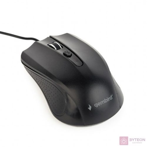 Gembird optical mouse MUS-4B-01, 1200 DPI, USB, Black, 1.35m cable length