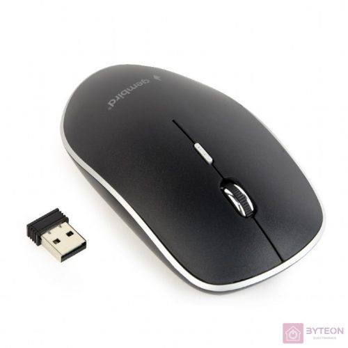 Gembird Wireless optical mouse MUSW-4B-01, 1600 DPI, nano USB, black