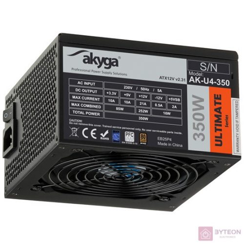 Akyga Ultimate ATX Power Supply 350W AK-U4-350 80+Bronze Fan12cm P8 4xSATA PCI-E