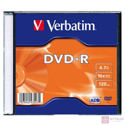 Verbatim DVD-R [ slim jewel case 100 | 4,7GB | 16x ]