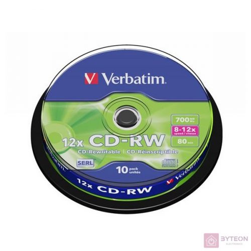 Verbatim CD-RW [ cake box 10 | 700MB | 12x ]