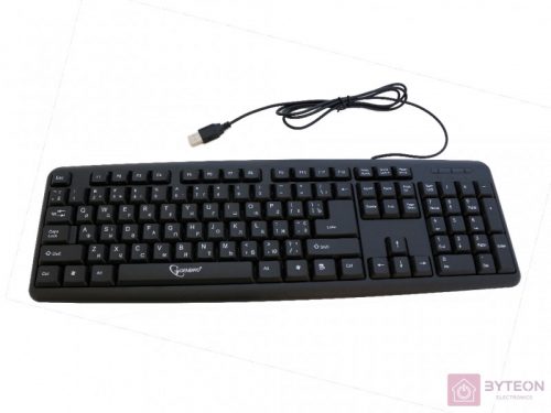 Keyboard Gembird KB-U-103, USB 1.4m, Standard full size, RU layout