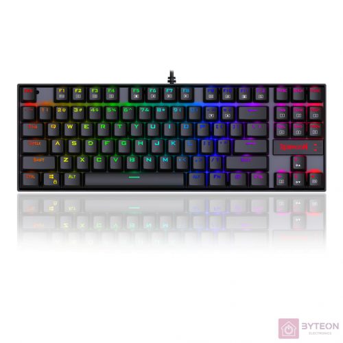 Redragon Kumara RGB Backlit Mechanical Gaming Keyboard Brown Switches Black HU